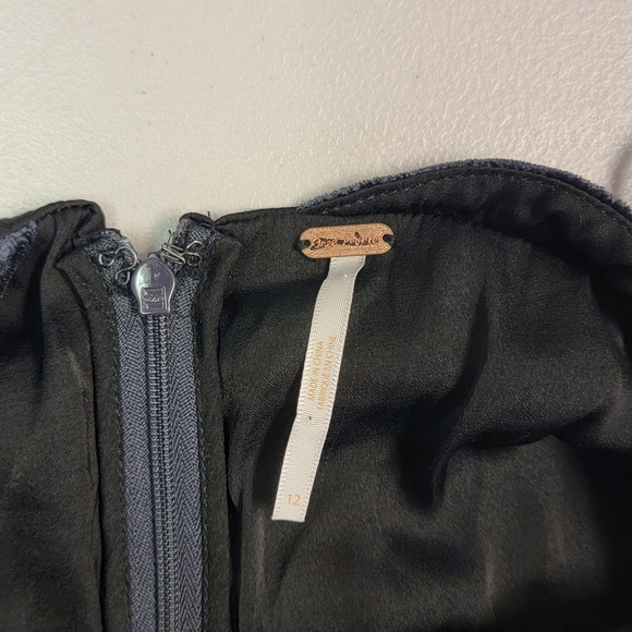 Free People Women Skylie Saylor Romper Black Mini Dressy Short Sleeveles Size 12 - Picture 3 of 7